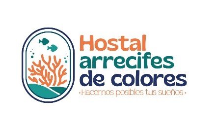 Logo hostal arrecifes de colores