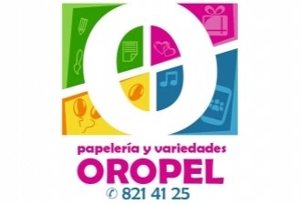 Logo papeleria y variedades oropel1787